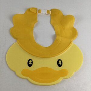Baby Shower Cap Yellow Ducky Adjustable Bathing Gadget Duck Bath Silicone